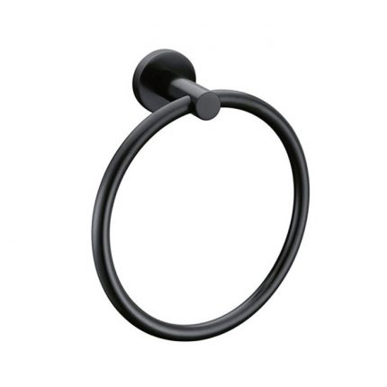 Latoro Matt Black Towel Ring